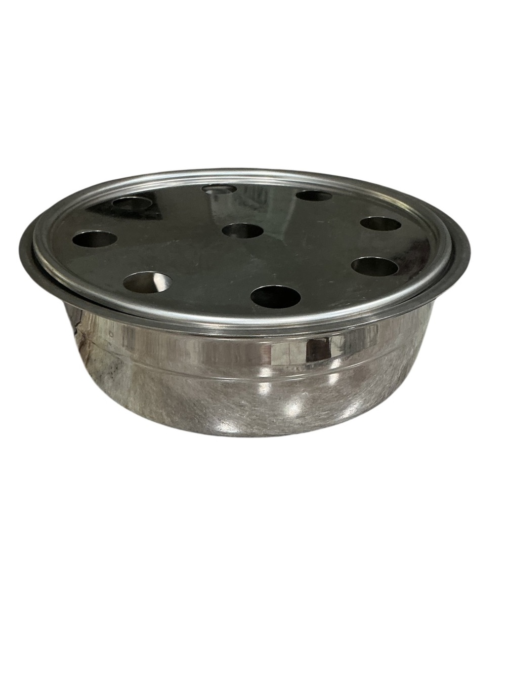 3pc Commercial Stainless Steel Dim Sum Steamer Pot Plate Insert 9”